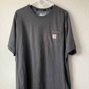 Carhartt Force Mens Size XL Relaxed Fit Pocket T-Shirt Gray Workwear